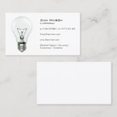 ホワイトライトバルブ電気技師 – 名刺 (正面/裏面)