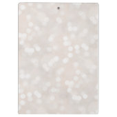 ホワイトライト金ゴールドメイクアップ目まぶしパーソナライズされた クリップボード (裏面)