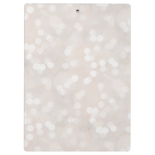 ホワイトライト金ゴールドメイクアップ目まぶしパーソナライズされた クリップボード (裏面)