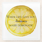 ホワイトライフ与えユーレモン引用文 ガラスコースター (正面)