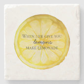 ホワイトライフ与えユーレモン引用文 ストーンコースター (正面)