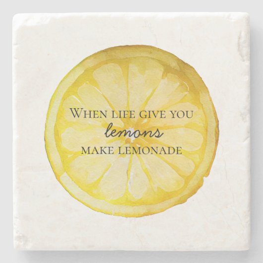 ホワイトライフ与えユーレモン引用文 ストーンコースター (正面)