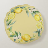 ホワイトライフ与えユーレモン引用文 ラウンドクッション (裏面)