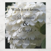 ホワイトライムアジサイ結婚ズサンキュー ワインラベル (シングルラベル)