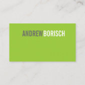 ホワイトライムモダングリーンビジネスカードテンプレート 名刺 (裏面)