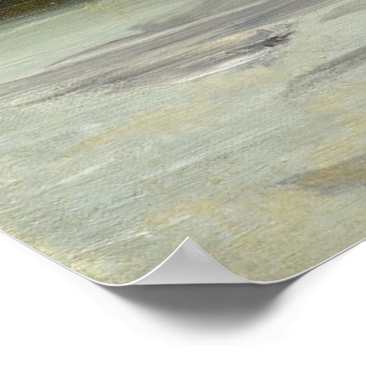 ホワイトライラックとバラのエドアードマネ花瓶 ポスター (角)