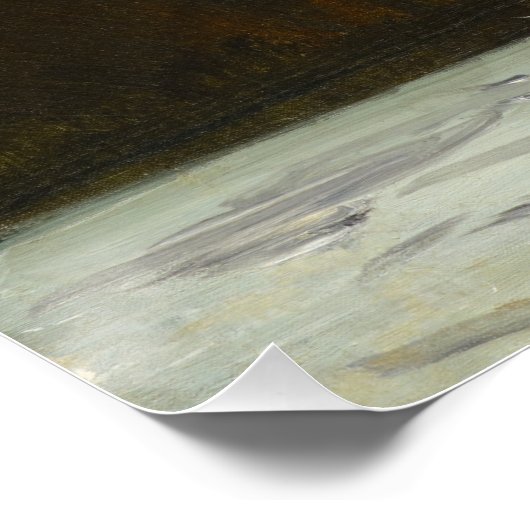 ホワイトライラックとバラのエドアードマネ花瓶 ポスター (コーナー)