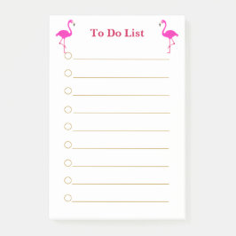 ホワイトラインのピンクフラミンゴリスト ポストイット