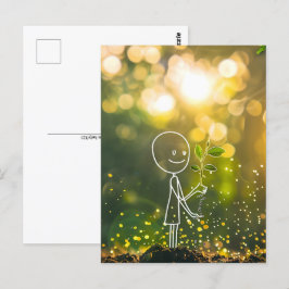 ホワイトラインアートスティック図、ポストクロッシング ポストカード