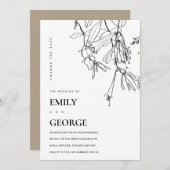 ホワイトラインスケッチフローラの日付カードの変更 サンキューカード (正面/裏面)