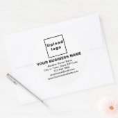 ホワイトラウンドステッカーのビジネスブランド ラウンドシール (封筒)