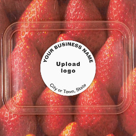 ホワイトラウンド粘着ラベルのビジネスブランド ラベル