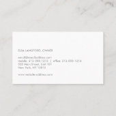 ホワイトラグジュアリーモダンブティックの名刺 名刺 (裏面)