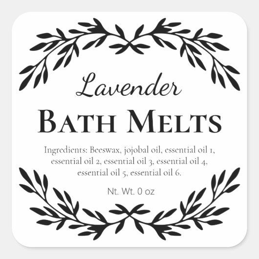 ホワイトラグジュアリーDIYバスメルツ スクエアシール (正面)