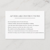 ホワイトラシンプルッシュ·エクステンション·マイクロブレーディング·アフターケア 名刺 (正面)