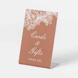 ホワイトラスオンテラコッタカード&ギフト 台座サイン