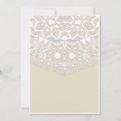 ホワイトラスティックレースの結婚式招待状 招待状 (裏面)