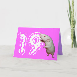 ホワイトラット19th誕生日カード カード