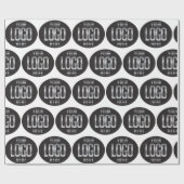 ホワイトラッピングにロゴを入れる紙 ラッピングペーパー (フラット)