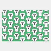 ホワイトラッピング紙シートのサッカーシャツ ラッピングペーパーシート (正面)