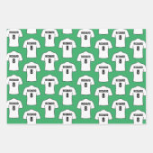 ホワイトラッピング紙シートのサッカーシャツ ラッピングペーパーシート (正面)