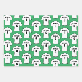 ホワイトラッピング紙シートのサッカーシャツ ラッピングペーパーシート