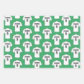 ホワイトラッピング紙シートのサッカーシャツ ラッピングペーパーシート (正面)