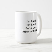 ホワイトラビットの時間管理計画 コーヒーマグカップ (正面右)