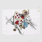 ホワイトラビットアリスワンダーランドハート ゴルフタオル (横)