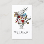 ホワイトラビットアリスワンダーランドハート 名刺 (正面)