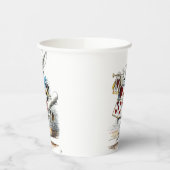 ホワイトラビットアリスワンダーランドハート 紙コップ (左)