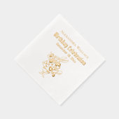 ホワイトラビットアリスinワンダーランド誕生日Pty Name 箔ナプキン (右)