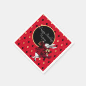 ホワイトラビットインレッド誕生日 スタンダードカクテルナプキン (角)