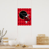 ホワイトラビットインレッド誕生日 ポスター (キッチン)