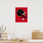 ホワイトラビットインレッド誕生日 ポスター (キッチン)