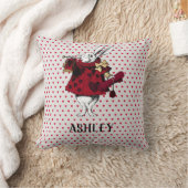 ホワイトラビットクイーンズガパーソナライズされたーブ クッション (ブランケット)