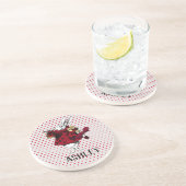 ホワイトラビットクイーンズガパーソナライズされたーブ コースター (側面)