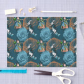 ホワイトラビットクイーンハートバラ 薄葉紙 (クラフト)