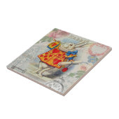 ホワイトラビットハートアリスクラシック タイル (側面)