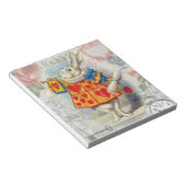 ホワイトラビットハートアリスクラシック ノートパッド (アングル)