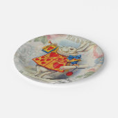 ホワイトラビットハートアリスクラシック ペーパープレート (アングル)