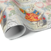 ホワイトラビットハートアリスクラシック ラッピングペーパー (ロールコーナー)