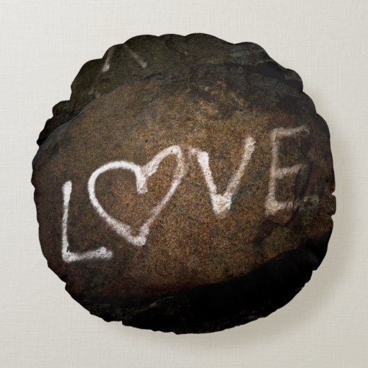 ホワイトラブグラフィティ ラウンドクッション (正面)