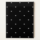 ホワイトラブハートブラックパターン プランナー手帳 (裏面)