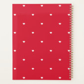 ホワイトラブハート赤パターン プランナー手帳 (裏面)