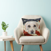 ホワイトラブラドールリトリバー クッション (椅子)