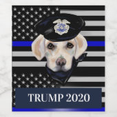 ホワイトラブラドールリトリバー ワインラベル (シングルラベル)