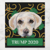 ホワイトラブラドールリトリバー ワインラベル (シングルラベル)