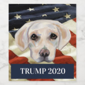 ホワイトラブラドールリトリバー ワインラベル (シングルラベル)