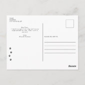 ホワイトラブラドールレトリーバードッグはがき ポストカード (裏面)